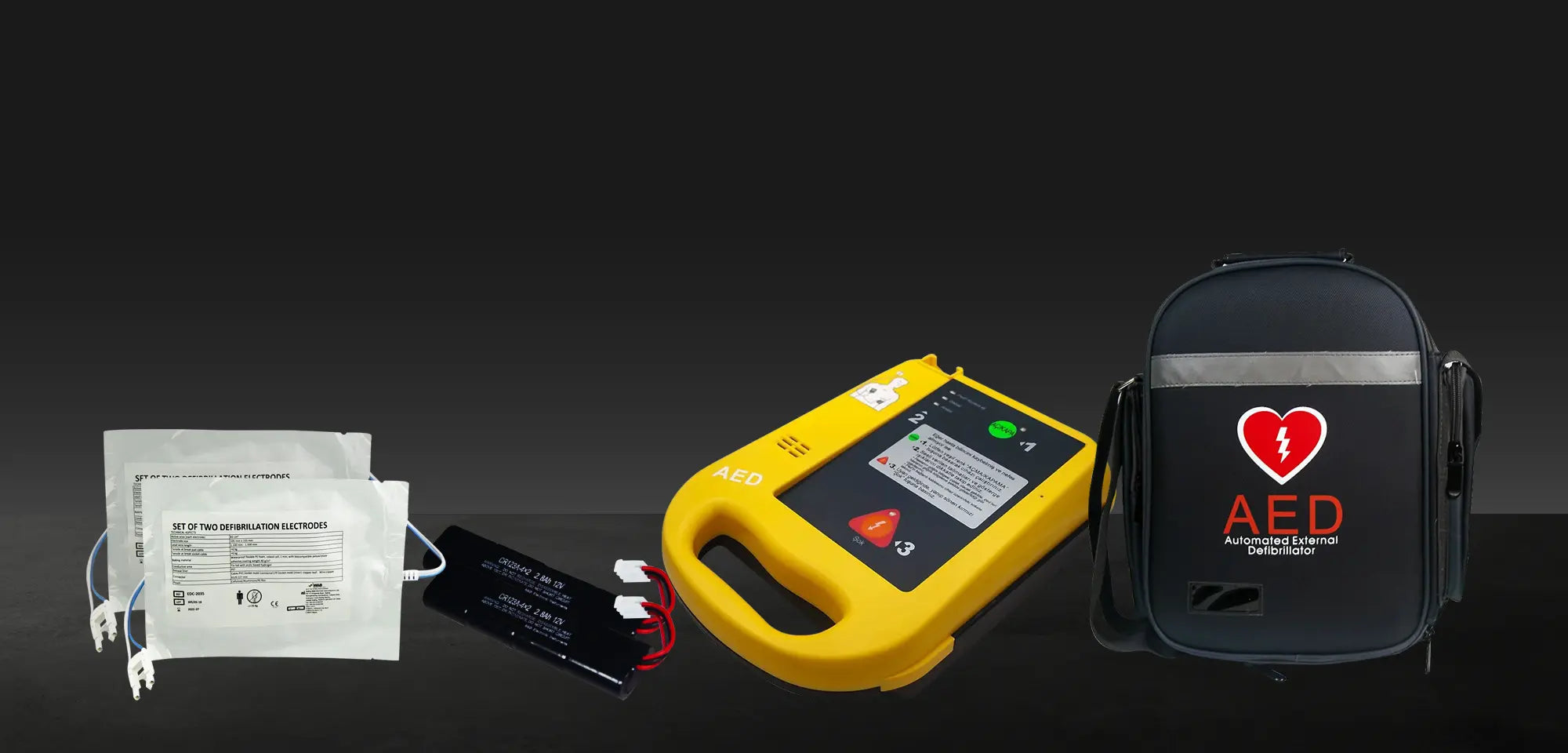 aed 7000 otomatik eksternal defibrilatör oed cihazı kutu içeriği
