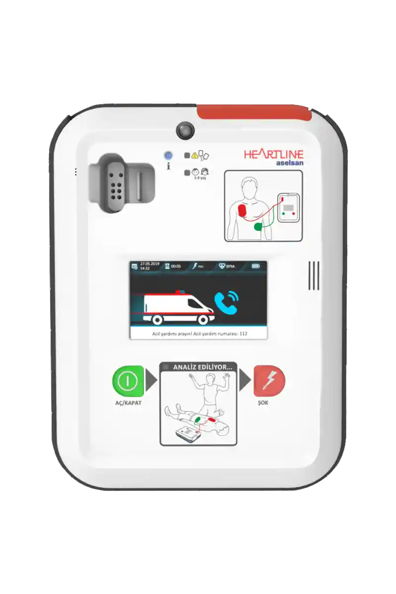 aselsan heartline otomatik eksternal defibrilatör oed cihazı