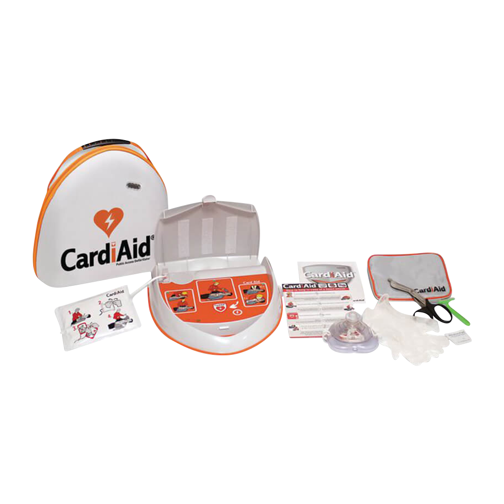 cardiaid otomatik eksternal defibrilatör oed cihazı kutu içeriği