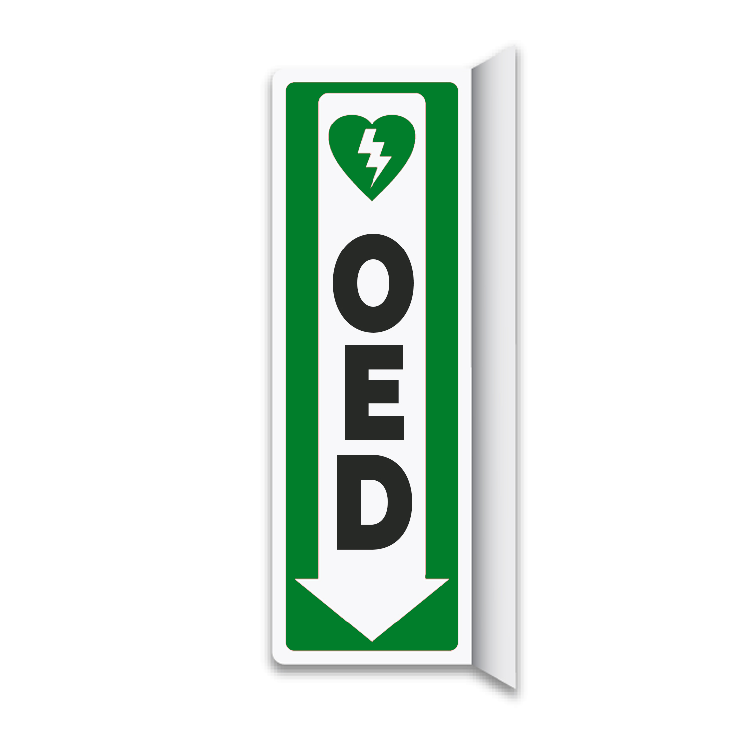 otomatik eksternal defibrilatör duvar levhası