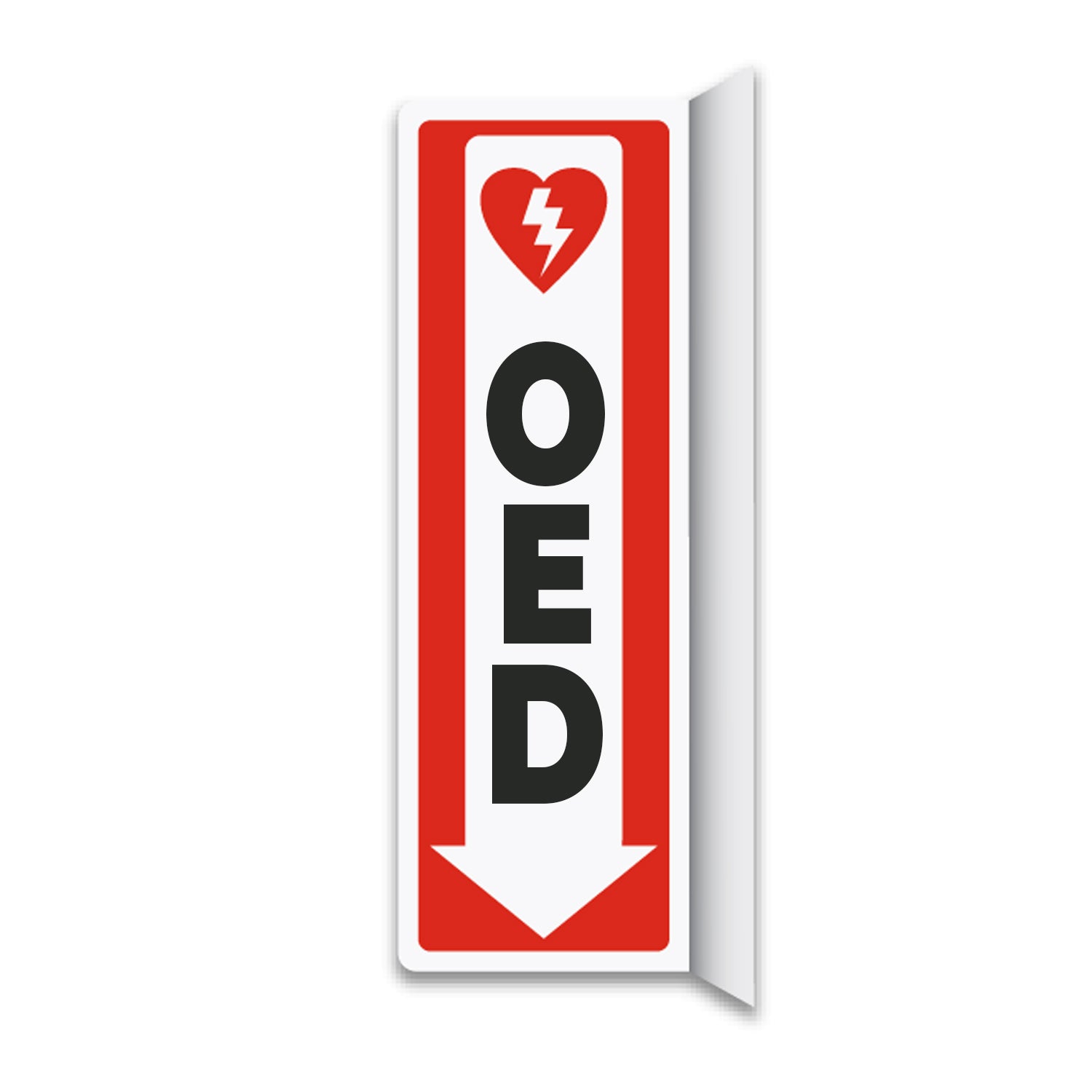 otomatik eksternal defibrilatör duvar levhası