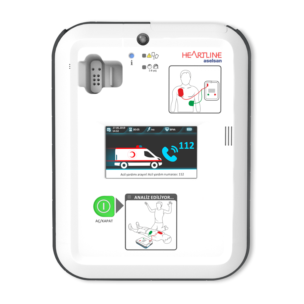 Aselsan Heartline Ekranlı Defibrilatör OED Cihazı